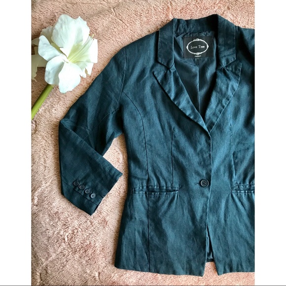 Love Tree Jackets & Blazers - 🌻 Blue Linen Blazer